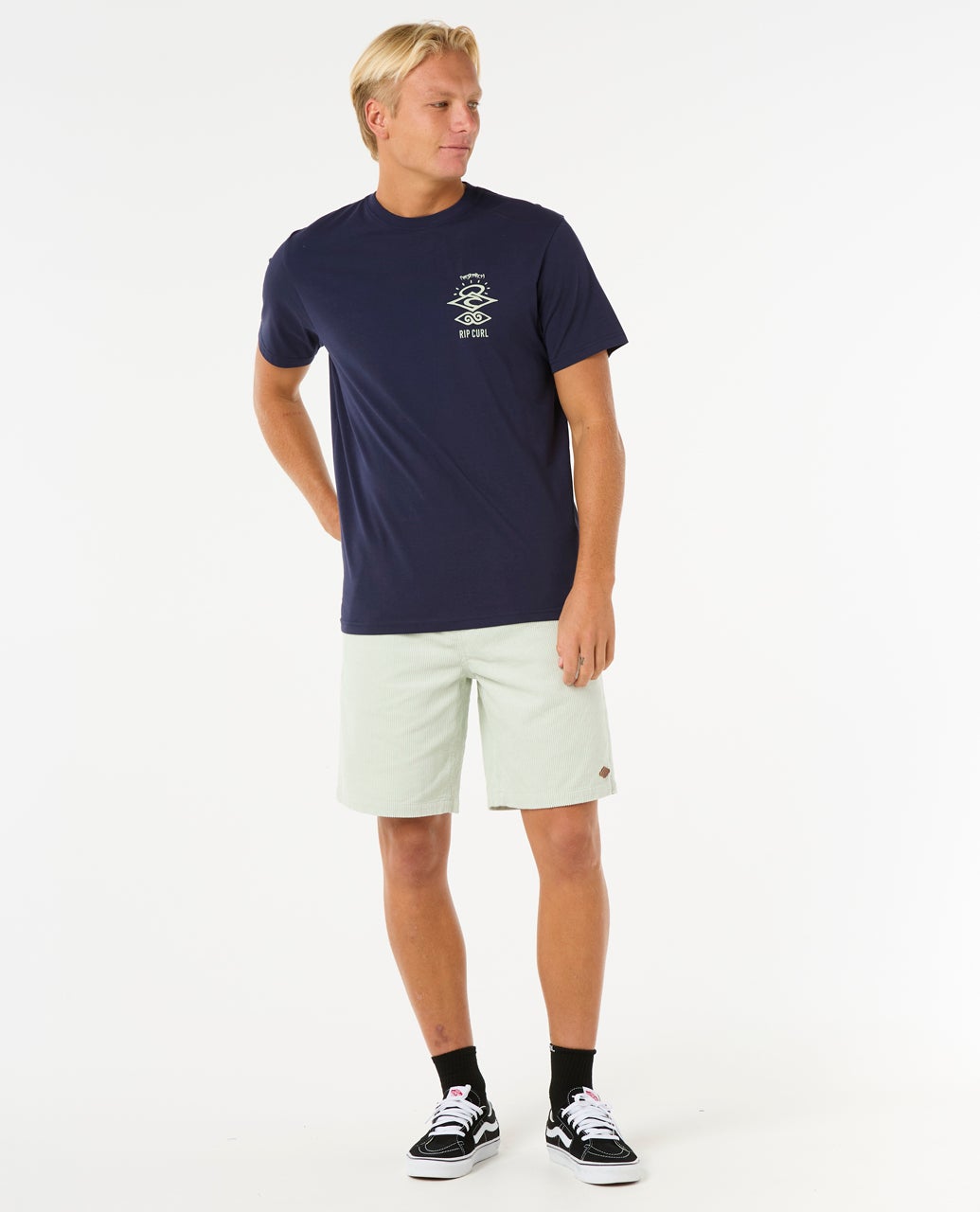 サブカルチャーCORDUROY SURF SHORTS / NAVY×WHITE Classic Surf Cord Volley Short – Rip Curl