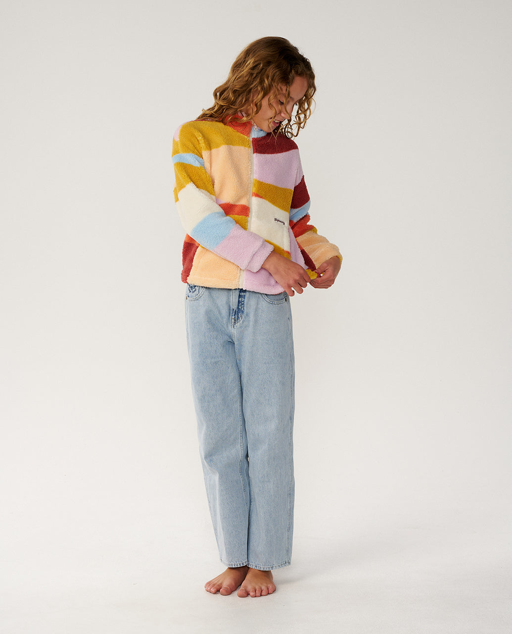 Retro Swell Standard Zip Through Polar Fleece Kids