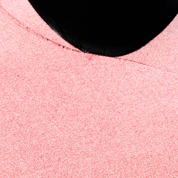 Pink inside lining of a wetsuit